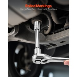 Hylsysarja 18-osainen CR-V-seosteräs kromipinnoitettu 10–27 mm 12,7 mm vetoneliö autonhuoltoon säilytyskotelolla