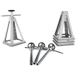 Tukijalat alumiinirunko 4 kpl matkailuautoille perävaunuille säädettävät 280–435 mm 2,72 t kantavuus