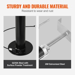 Teräksiset säädettävät liukuosan tukitelineet 2 kpl 2,27 tonnia 500–1230 mm korkeussäätö