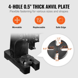 Pöytämallinen valurautapuristin 0,5 tonnia 119 mm työisku puristus ja muovaus