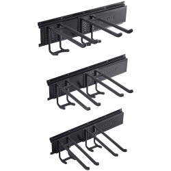 Seinäkiinnitteinen hiiliteräksinen työkaluteline 1222 mm 6 säädettävää koukkua 362 9 kg kantavuus