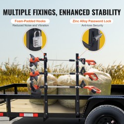 Trimmeriteline 3-paikkainen teräksinen jauhemaalattu pystyasennus avolavaan ja perävaunuun numeroyhdistelmälukolla säädettävät