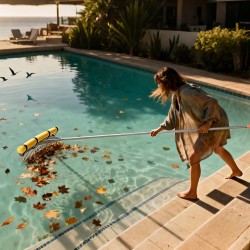 Maisemointiharava alumiinirunkoinen 914 mm leveä haravapää 3380 mm varsi 15,8 m köysi