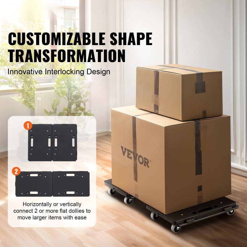 Kalustekärry muovinen lukittava 227 kg kantavuus yhtä kärryä kohti 2 kpl