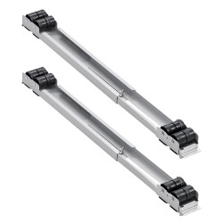 Rullalava hiiliteräsrunko säädettävä pituus kolmesadan kilogramman kantavuus kaksi kappaletta kodinkoneille