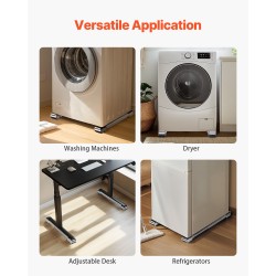 Rullalava hiiliteräsrunko säädettävä pituus kolmesadan kilogramman kantavuus kaksi kappaletta kodinkoneille