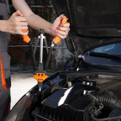 Niittimutterityökalu puoliautomaattinen seosmetallinen tanko hiiliteräksinen kahva 13 kärkeä 186 kappaletta