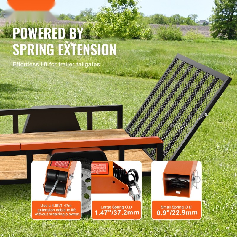 Peräkärryn takalaidan nostoapu hiiliteräs 180 paunaa sivulaidoille 10–24 tuumaa 4–6 jalkaa