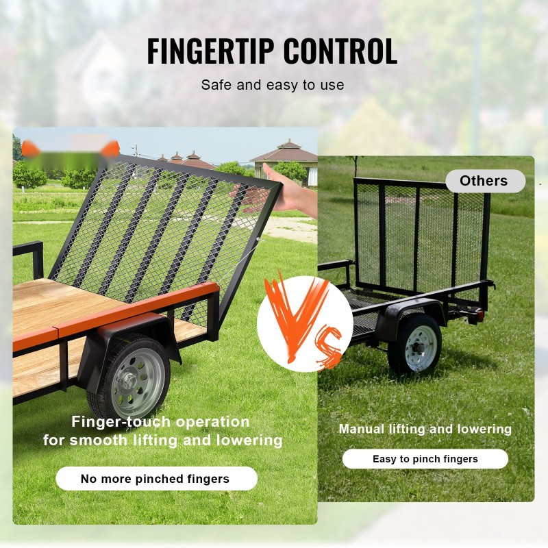 Peräkärryn takalaidan nostoapu hiiliteräs 180 paunaa sivulaidoille 10–24 tuumaa 4–6 jalkaa