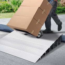 Alumiininen kynnysramppi 15,2 cm korkeus 363 kg kantavuus modulaarinen säädettävä pyörätuoleille
