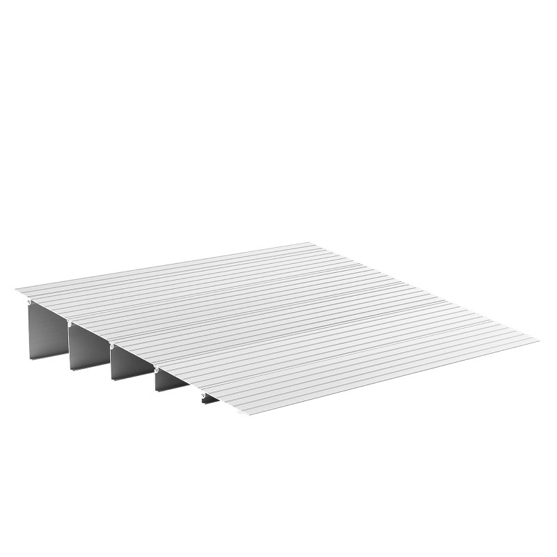 Alumiininen kynnyssilta liukuestopintainen 138 mm nostokorkeus 363 kg kantavuus 5 osaa pyörätuoleille