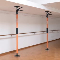 Teräksiset tukipylväät 4 kpl säädettävät 116–290 cm noin 70 kg kaappiasennukseen