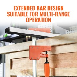 Rinnakkaispuristinsarja 2 kpl 1270 mm lasikuituvahvistettu polyamidi hiilirakenneteräs puu ja metallityöhön