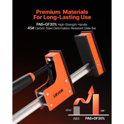 Paralleelipuristinsarja 2 kpl 91,4 cm leukaväli puu- ja metallitöihin PA6+GF30%