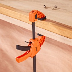 Yhden käden palkkipuristimet 2 kappaletta 30,48 cm 154 kg lasikuituvahvistettu muovikuori hiilirakenneteräs