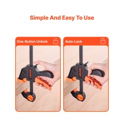 Puristimet puu- ja metallitöihin lasikuituvahvistettu polyamidi-6 ja teräs 2x30,48 cm 2x15,24 cm