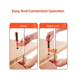 Puutyöpuristimet valurauta ja hiiliteräs 61 cm avautuma 2 kpl 272 kg