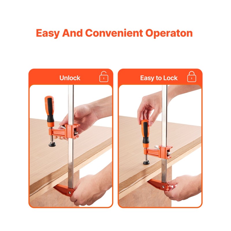 Puutyöpuristimet valurauta ja hiiliteräs 61 cm avautuma 2 kpl 272 kg