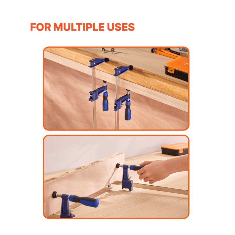 Palkkipuristimet valuraudasta ja hiiliteräksestä 91,4 cm avautuma 2 kappaletta puu- ja metallityöt