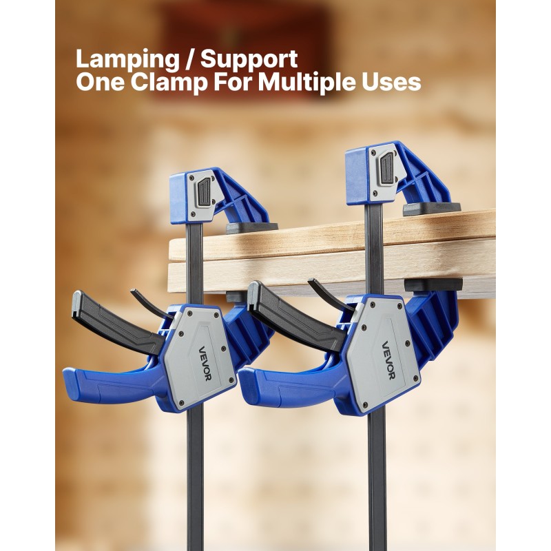 Yksikätiset puristimet muovikuori ja hiilirakenneteräs kaksi kappaletta 60,96 cm puu- ja metallityöhön