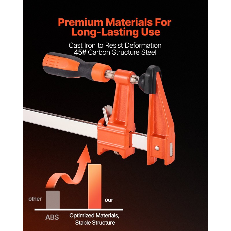 Puutyöpuristimet valurauta hiiliteräs 2x15,24 cm 2x30,48 cm 272 kg