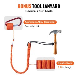 Teräsvaijeriköysi 12,7 mm 3 m polyesteripäällysteinen puun kiipeilyyn lukitseva haka