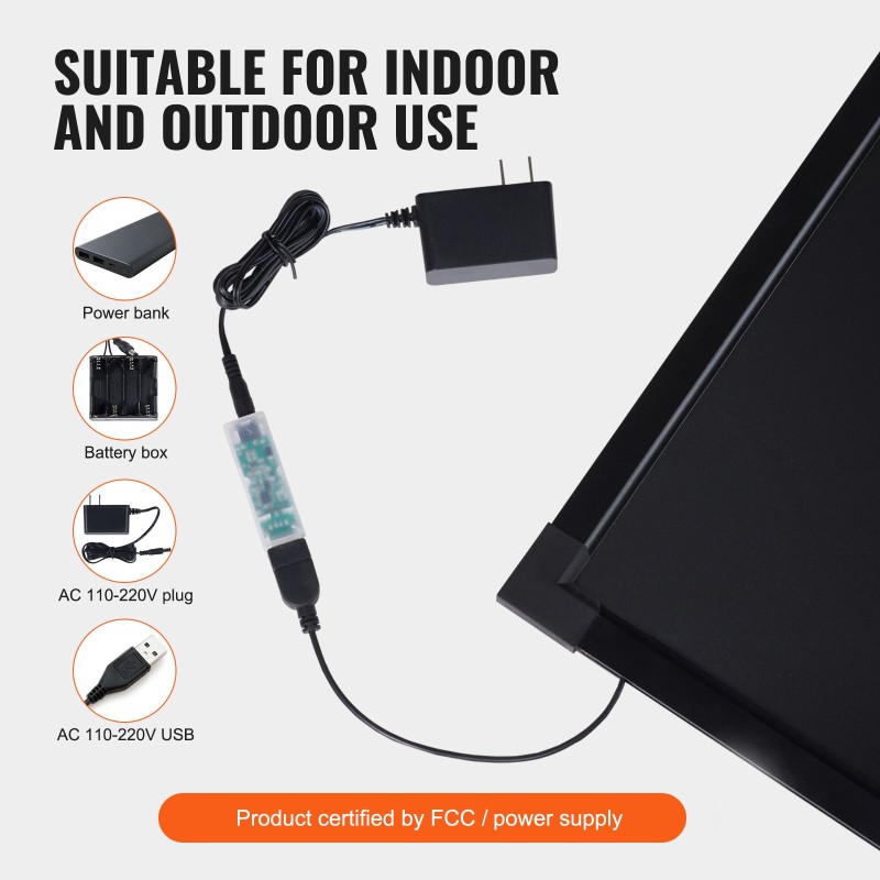 LED-viestitaulu karkaistu lasipinta 30 x 40 cm pyyhittävä monivärinen valaistus seinäkiinnitys