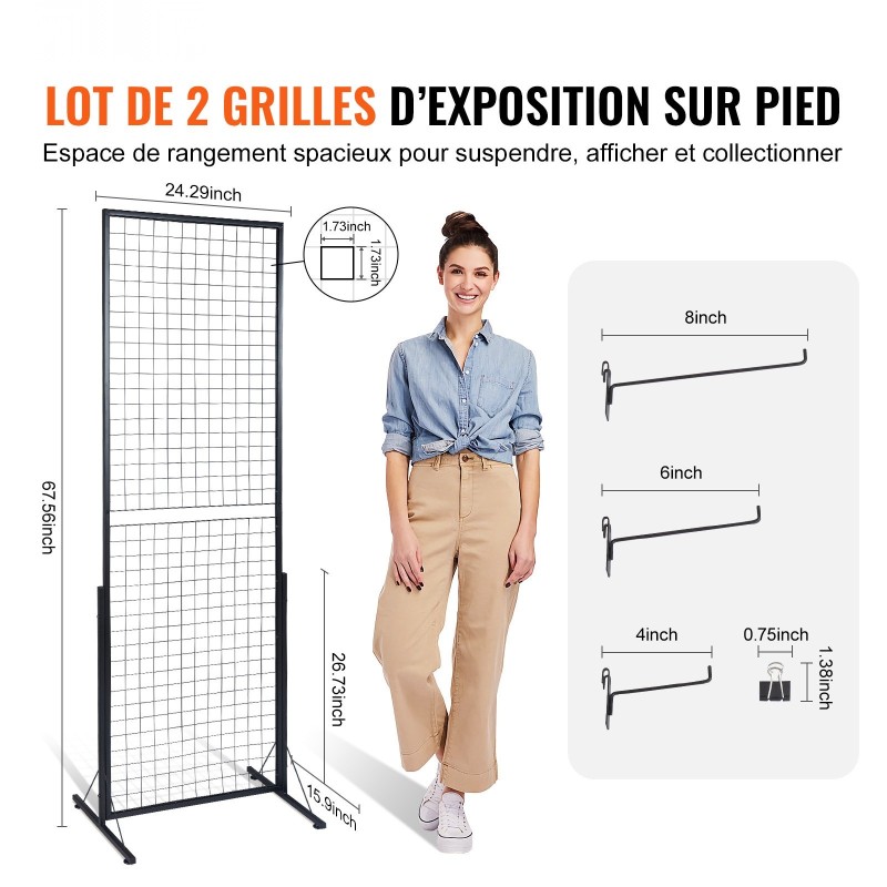 Verkkopaneelitornit 1022A-teräs 840x578 mm 2 kpl kaksipuoliset taittuvat koukuilla