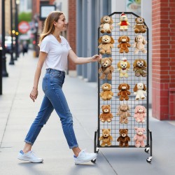 Siirrettävät verkkoseinäpaneelit 2 kpl hiiliteräs 600×1640 mm musta pyörillä 20 koukkua