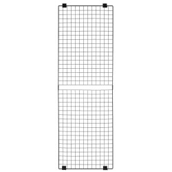 Ritiläpaneelit 3 kpl musta hiiliteräs 610x1828 mm 42 mm ruudukko seinäkiinnitys