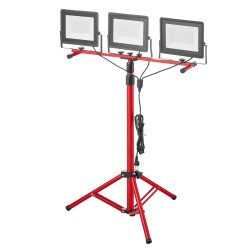 LED työvalo kolmipäinen jalustalla jopa 21000 lumenia pöly ja roiskevesisuojattu 3 3 m virtajohto