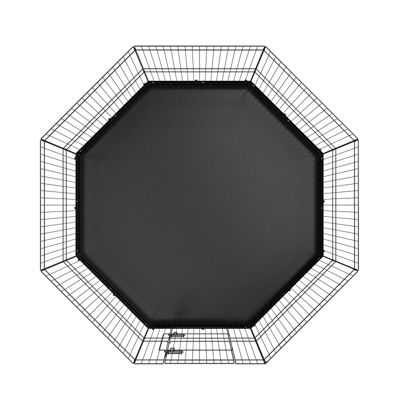 Metallinen leikkiaitaus kahdeksan paneelia 61 senttimetriä korkea pohjamatolla sisä- ja ulkokäyttöön