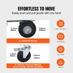 Käsikärry taittuva kaksitoiminen ja tasokärry alumiini- ja hiiliteräsrunko 454 kg kantavuus