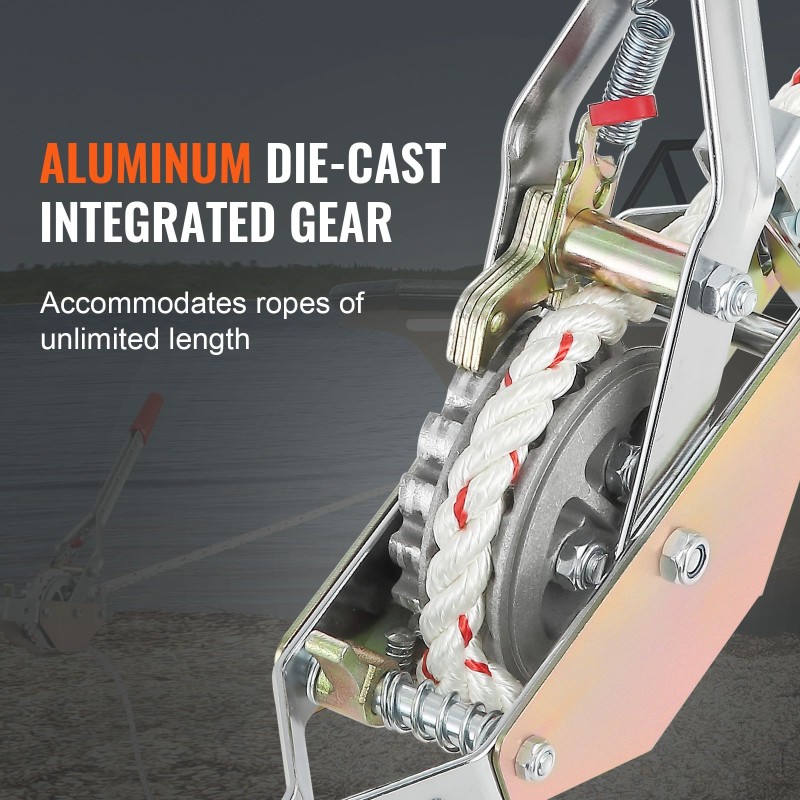 Köysitalja 750 kg vetokyky polyesteriköysi 30,48 m 1,52 cm 2 koukkua