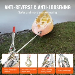 Köysitalja 750 kg vetokyky polyesteriköysi 30,48 m 1,52 cm 2 koukkua