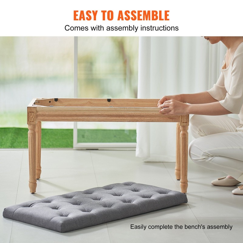 Verhoiltu penkki pellavakankaalla ja muistivaahdolla kumipuujaloilla tummanharmaa eteiseen