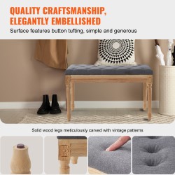 Verhoiltu penkki pellavakankaalla ja muistivaahdolla kumipuujaloilla tummanharmaa eteiseen