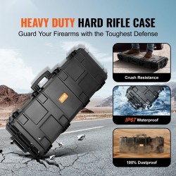 Kovakotelo PP-muovista kahdelle kiväärille vesitiivis pyörillä 1042x352x91 mm