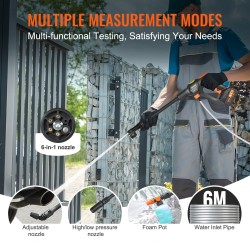 Johdoton painepesuri 21V 4,0Ah akulla kolmiportainen säädettävä 6-toiminen suutin