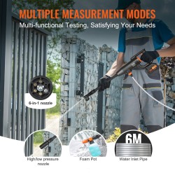 Akkukäyttöinen painepesuri 21V 4,0Ah kannettava 6-toiminen suutin enintään 4 MPa