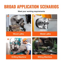 3-leukainen itsesäätyvä sorvin istukka 200 mm HT300 runko puristusalue 4–200 mm