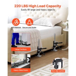 Käsikäyttöinen nostin painevaletusta alumiinista ja teräksestä 2 kpl 150 kg 180 mm