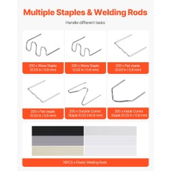 Muovihitsauspistooli 220 watin 1200 kpl kuumia niittejä 76 hitsauspuikkoa kantolaukku
