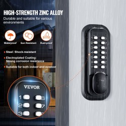 Mekaaninen avaimeton ovisalpa sinkkiseoksinen 14-näppäininen koodinäppäimistö pintakiinnitys ulkokäyttöön