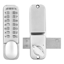 Mekaaninen näppäinlukko 14 näppäintä sinkkiseos pintakiinnitys 35–65 mm ulkokäyttöön