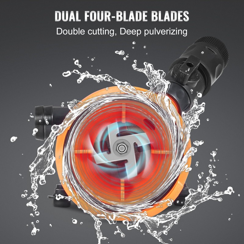 Siirrettävä 12 voltin silppupumppu matkailuautoihin 75 millimetrin sisääntulo 3 metrin nostokorkeus