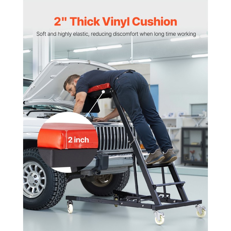 Säädettävä teräsmoottoriteline pehmustetulla alustalla 1080–1645 mm korkeussäätö noin 181 kg kantavuus