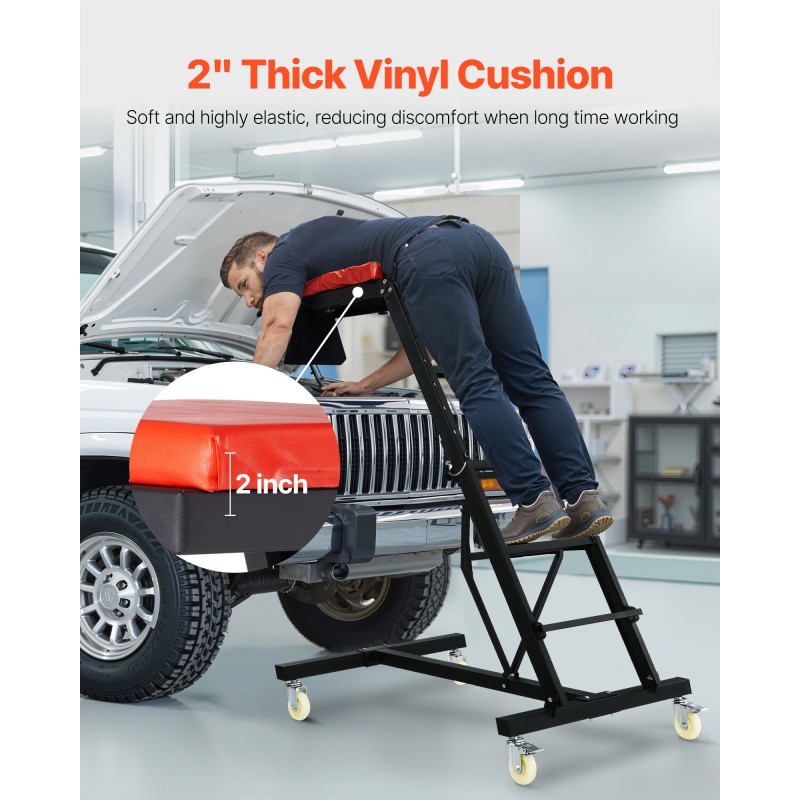 Pehmustettu säädettävä huoltotaso moottoritilalle teräsrunko 1260–1920 mm kantavuus 400 paunaa