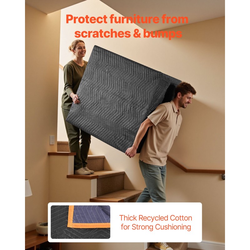 Muuttosuojapeitteet kaksitoista kappaletta koko 1829×1016 mm puuvillatäytteellä kuitukankaasta