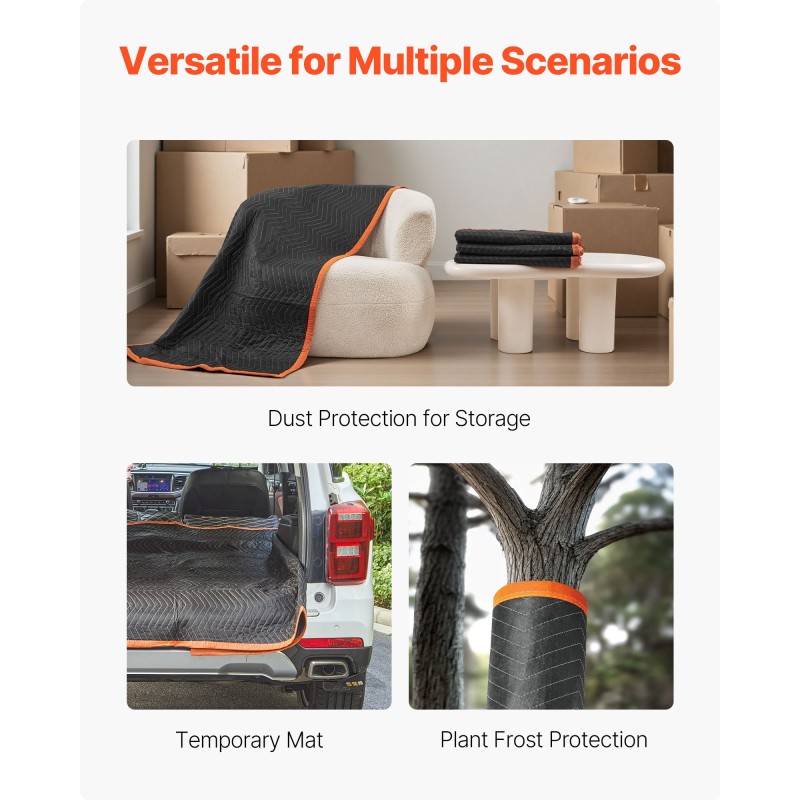 Muuttosuojapeitteet kaksitoista kappaletta koko 1829×1016 mm puuvillatäytteellä kuitukankaasta